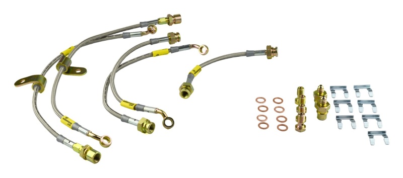 Cadillac CTS-V Brake Line Kit - Front + Rear - Goodridge - G-Stop Stainless Steel Braided - Stainless Steel - `09-`12 Cadillac CTS-V Brake Line Kit - Front + Rear - Goodridge - G-Stop Stainless Steel Braided - Stainless Steel - `09-`12