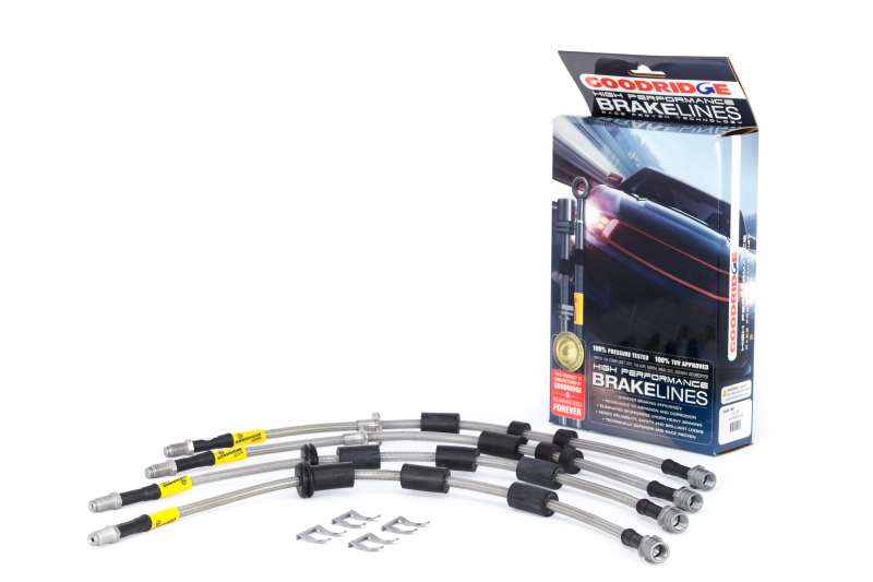 Ford Escape Brake Line Kit - Front + Rear - Goodridge - G-Stop SS Braided - `13-`16 Ford Escape Brake Line Kit - Front + Rear - Goodridge - G-Stop SS Braided - `13-`16