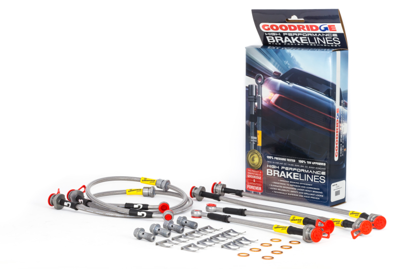 Nissan Juke Brake Line Kit - Front + Rear - Goodridge - G-Stop SS Braided - `11-`15 Nissan Juke Brake Line Kit - Front + Rear - Goodridge - G-Stop SS Braided - `11-`15