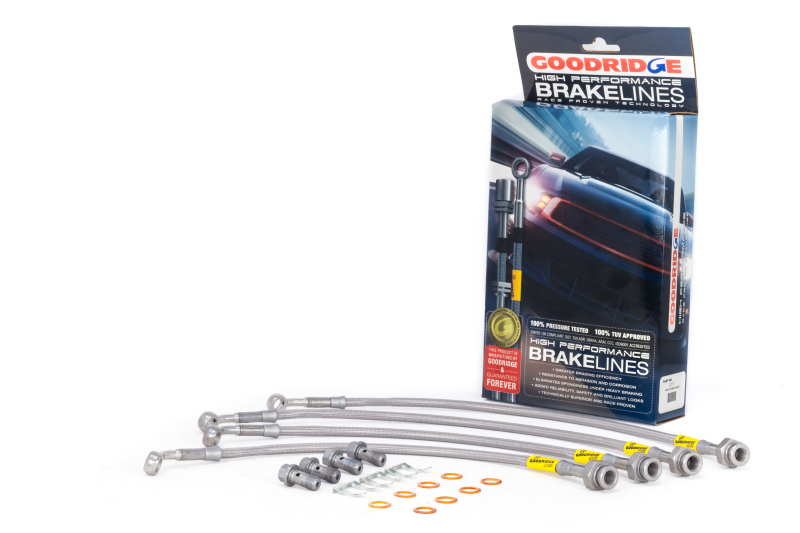 Nissan Armada Brake Line Kit - Front + Rear - Goodridge - G-Stop SS Braided - `04-`07 Nissan Armada Brake Line Kit - Front + Rear - Goodridge - G-Stop SS Braided - `04-`07