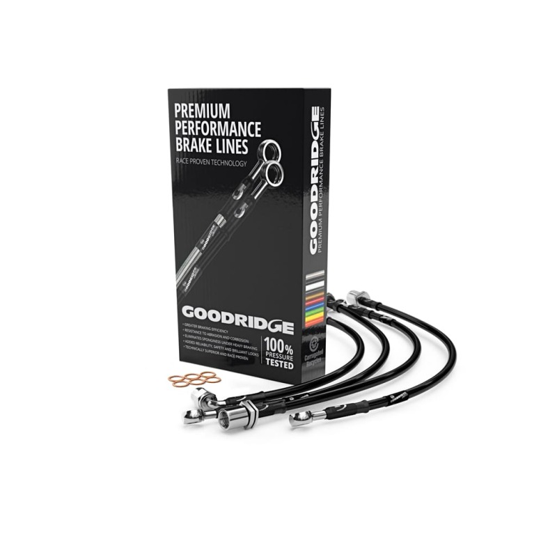 Subaru Forester Brake Line Kit - Goodridge - Stainless Steel - Black - `14-`18 Subaru Forester Brake Line Kit - Goodridge - Stainless Steel - Black - `14-`18