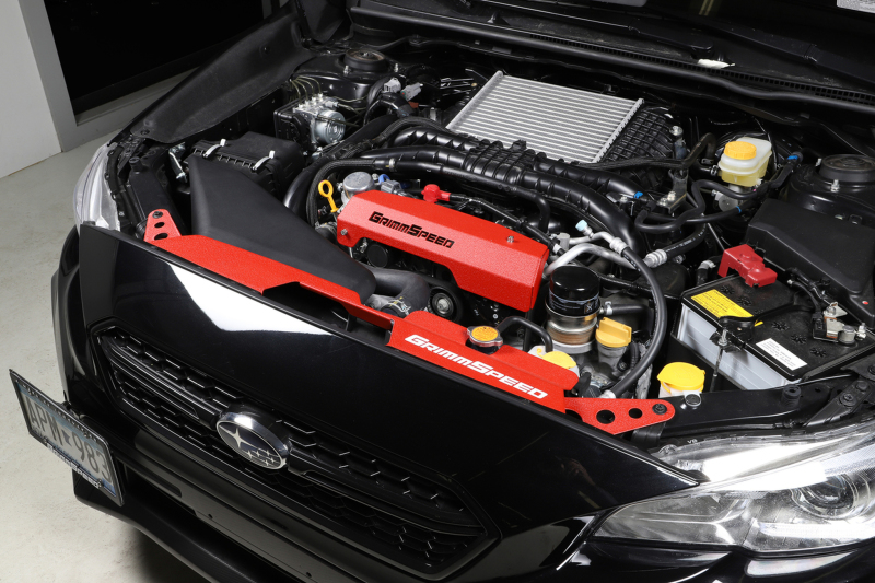 Subaru WRX STI Radiator Shrouds - GrimmSpeed - Red - `15-`27