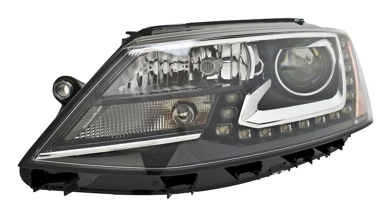 Volkswagen Jetta Headlight Assembly - Right - Hella - RH SAE BIXEN - `13-`14