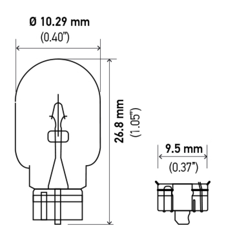 Audi RS6 Miniature Bulb - Hella - 2825 Standard Series Incandescent - `03-`04
