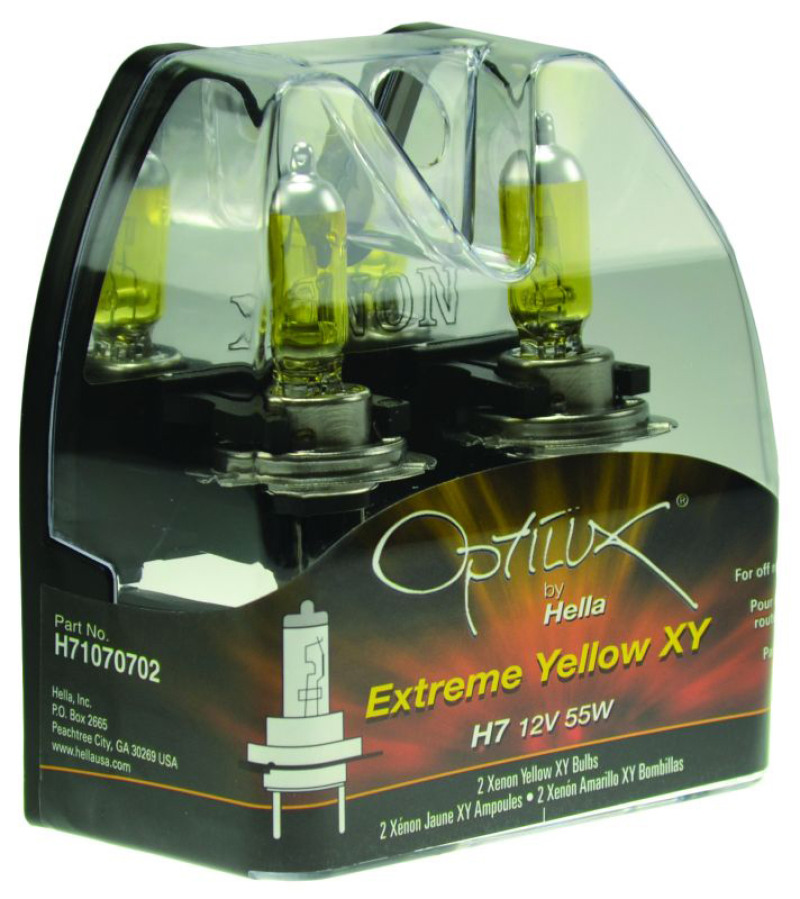 BMW 320i Headlight Bulb Set - Hella - Optilux H7 12V/55W XY - Xenon Yellow - `02-`05