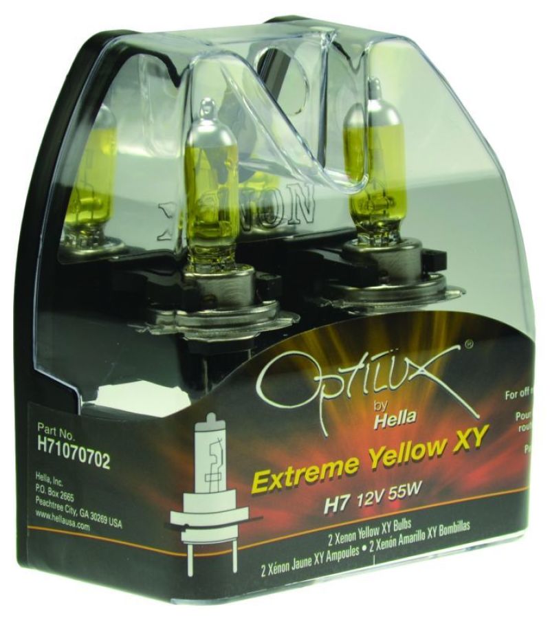 BMW 335i Headlight Bulb Set - Hella - Optilux H7 12V/55W XY - Xenon Yellow - `07-`08