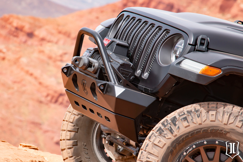 Jeep Wrangler JL Front Bumper Skid Plate - ICON - Pro Series - Semi-Gloss Black - `18-`27