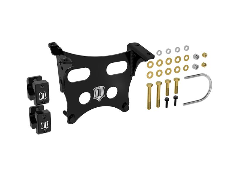 Ford F-250 Steering Stabilizer Kit - ICON - Dual Steering Stabilizer System with 2.0 Aluminum Series Shocks - Black - `23-`25