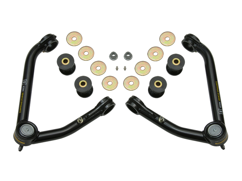 GMC Sierra 1500 Upper Control Arms - ICON - Delta Joint Kit (Large Taper) - Black Semi-Gloss - `14-`18