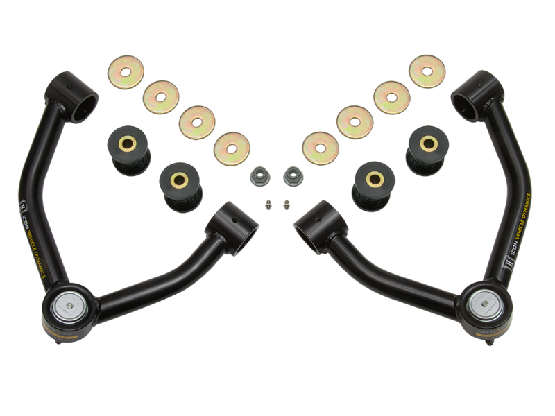 GMC Canyon Upper Control Arms - ICON - Tubular Delta Joint - Black Semi-Gloss - `15-`22