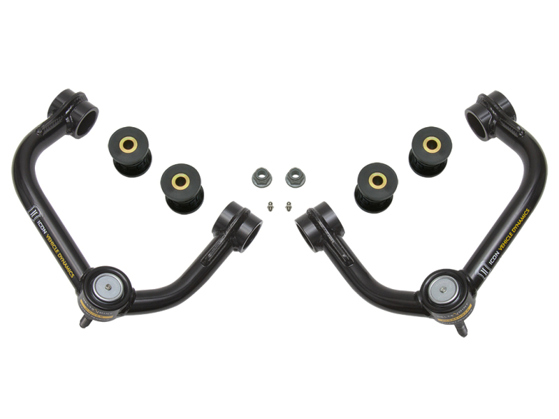 Ford F-150 Upper Control Arms - ICON - Tubular Delta Joint - Black Semi-Gloss - `04-`20