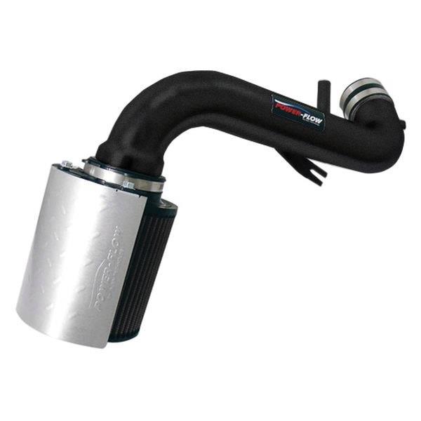 Mitsubishi Raider Performance Air Intake - Injen - Power-Flow + Diamond Plate Heat Shield + MR Technology - Wrinkle Black - `06-`10