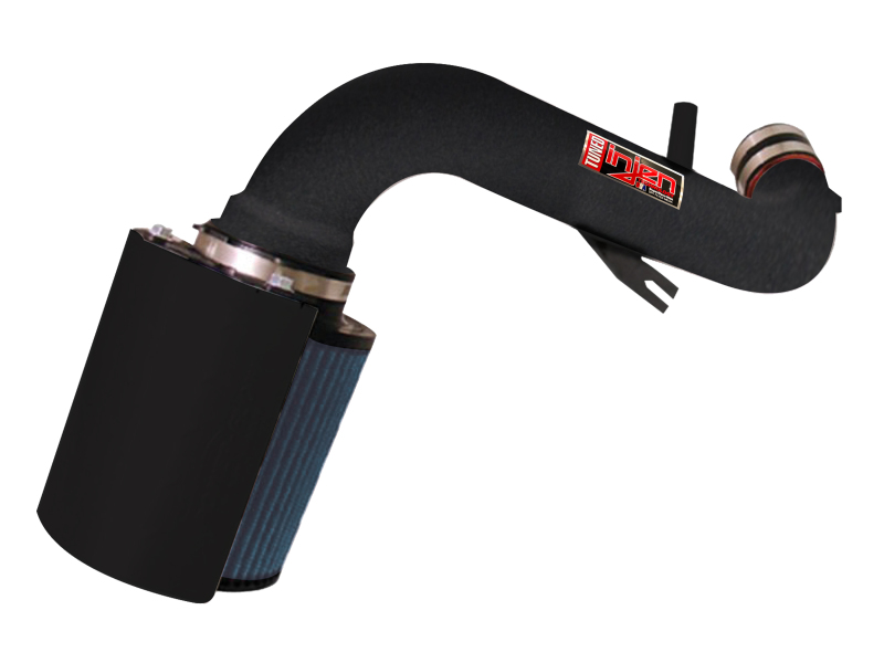 Mitsubishi Raider Performance Air Intake - Injen - Power-Flow + Diamond Plate Heat Shield + MR Technology - Wrinkle Black - `06-`10