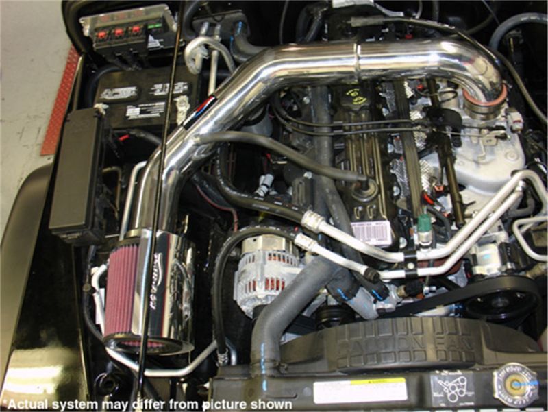 Jeep Rubicon Performance Air Intake - Injen - Power-Flow System with Diamond Plate Heat Shields - Wrinkle Black - `04-`06