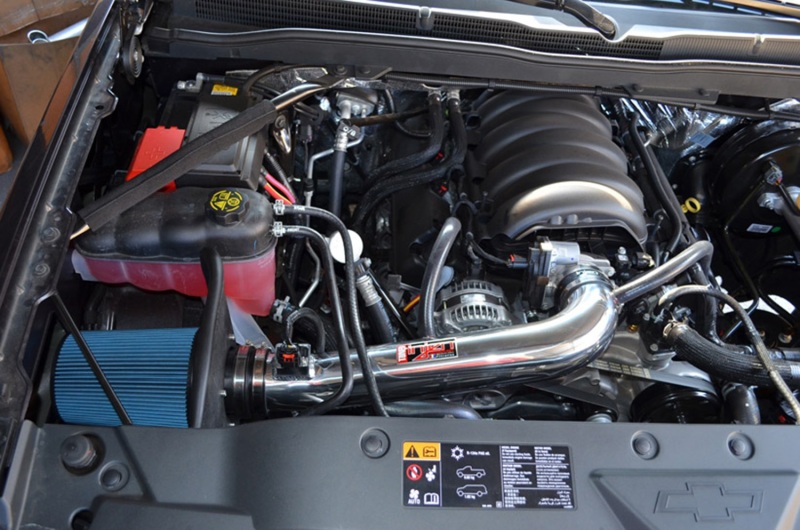GMC Sierra Performance Air Intake - Injen - Power-Flow Short Ram Intake with MR Technology - Wrinkle Black - 2014