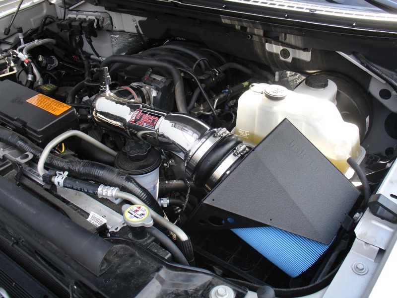 Ford F-150 Performance Air Intake - Injen - Power-Flow with MR Technology and Air Fusion - Wrinkle Black - `09-`10
