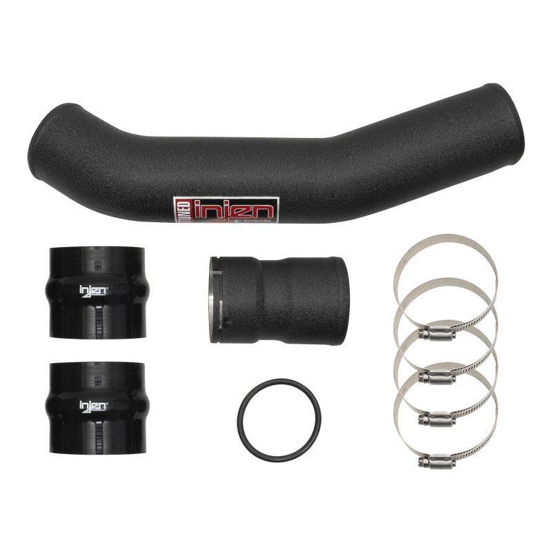Ford F450 Intercooler Piping - Hot Side - Injen - SES9004ICPHWB - Wrinkle Black - `17-`22