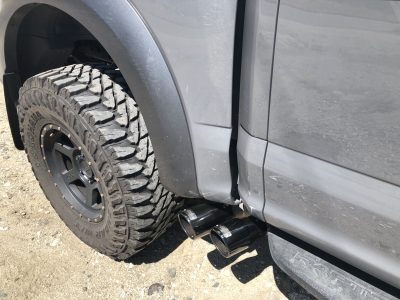 Ford F-150 Raptor Performance Exhaust - Injen - Cat Back, Dual Side Exit, Injen SES9102 - Black Chrome - `17-`20