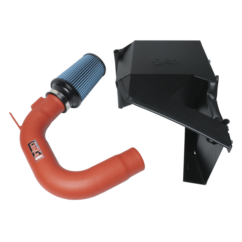 Subaru WRX Performance Air Intake - Injen - Mega Ram Technology, Short Ram, SP1209 - Wrinkle Red - `15-`21