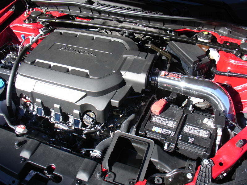 Honda Accord Performance Air Intake - Injen - SP Series, MR Technology, SuperNano-Web Dry Filter - Polished - `13-`17