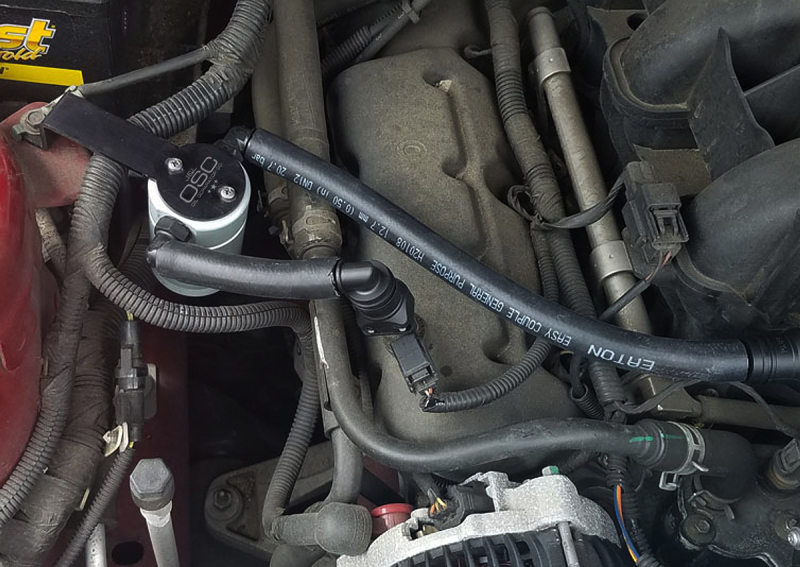 Ford Mustang Oil Separator - Passenger Side - J&L - Oil Separator 3.0 - Clear Anodized - `05-`10 Ford Mustang Oil Separator - Passenger Side - J&L - Oil Separator 3.0 - Clear Anodized - `05-`10