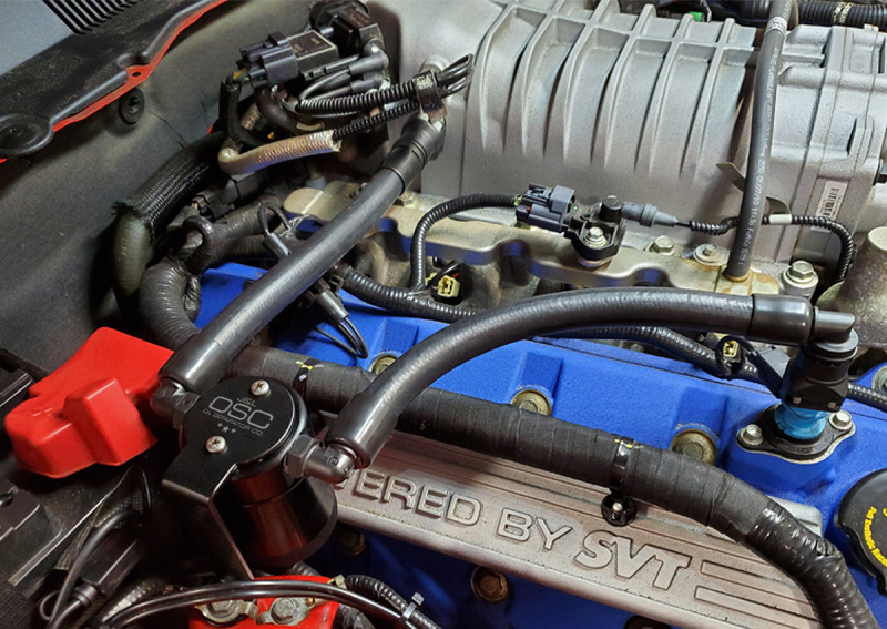 Ford Mustang Oil Separator - Passenger Side - J&L - 3.0 Remote Mount - Black Anodized - `07-`14 Ford Mustang Oil Separator - Passenger Side - J&L - 3.0 Remote Mount - Black Anodized - `07-`14