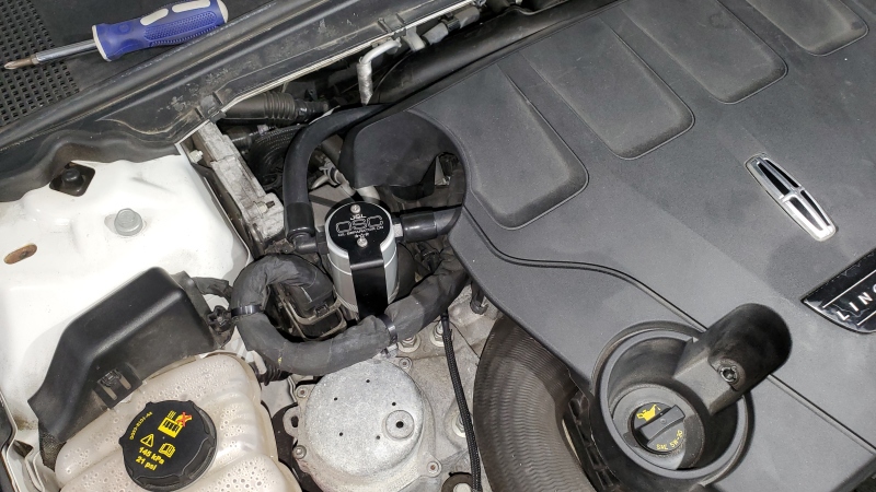 Lincoln Continental Oil Separator - Passenger Side - J&L - 3.0 EcoBoost - Clear Anodized - `17-`20