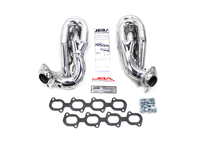 Ford GT500 Performance Exhaust - JBA - Cat4Ward 1-5/8in Primary - Silver Coated - `07-`14
