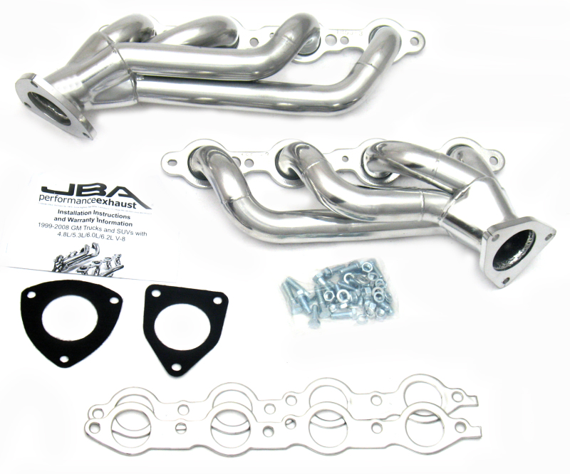 Chevrolet Silverado Performance Exhaust - JBA - Cat4Ward - Shorty - Silver - `03-`06