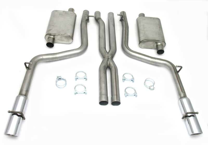 Dodge Cars Performance Exhaust - Dual Rear Exit - JBA - Cat Back 409SS - Stainless steel polished chrome - `05-`10