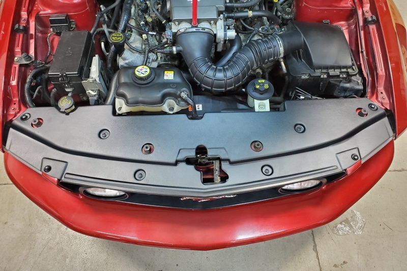 Ford Mustang Radiator Support Cover - Front - JLT - Full Length - Black Textured - `05-`09 Ford Mustang Radiator Support Cover - Front - JLT - Full Length - Black Textured - `05-`09