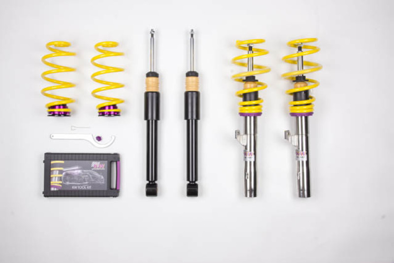 Volkswagen Golf Rabbit Coilover Suspension Kit - KW - V2 INOX-LINE with TVR-A (Twin Valve Rebound - Adjustable) technology - `06-`09