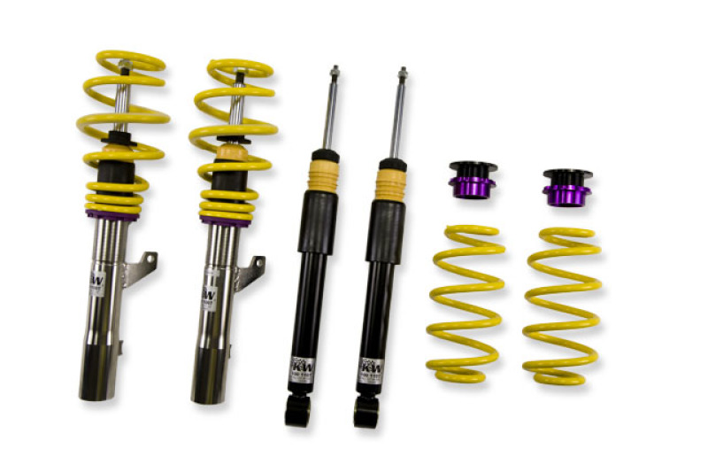 Volkswagen Golf VI Coilover Suspension Kit - KW - V2 INOX-LINE with TVR-A Adjustable Rebound Damping - `12-`13