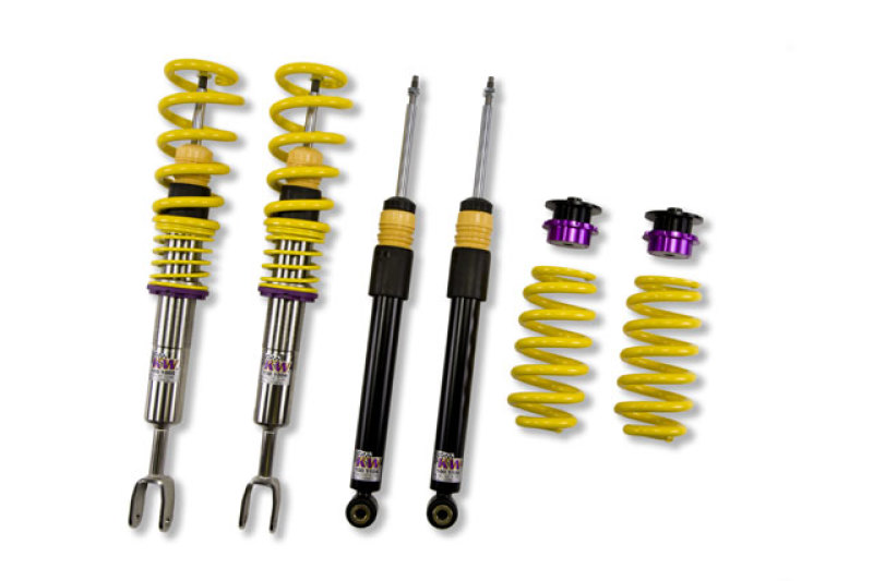 Audi A4 Coilover Suspension Kit - KW - KW V2 INOX-LINE, TVR-A Adjustable, Stainless Steel - `02-`07