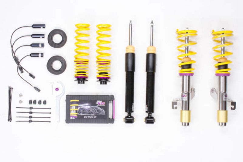 BMW 4 Series Coilover Suspension Kit - KW - V2 INOX-LINE, TVR-A (Twin Valve Rebound - Adjustable) - `14-`20