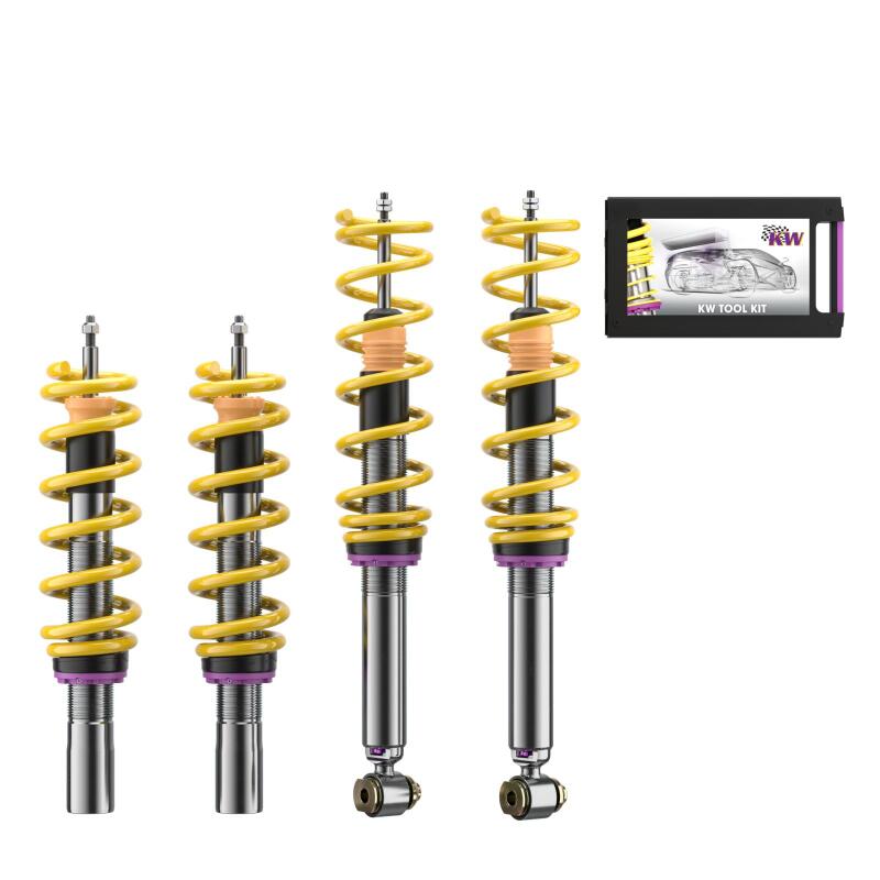 BMW 5 Series Coilover Suspension Kit - Front + Rear - KW - V3 Leveling, Height Adjustable, Independent Rebound & Compression - `17-`27