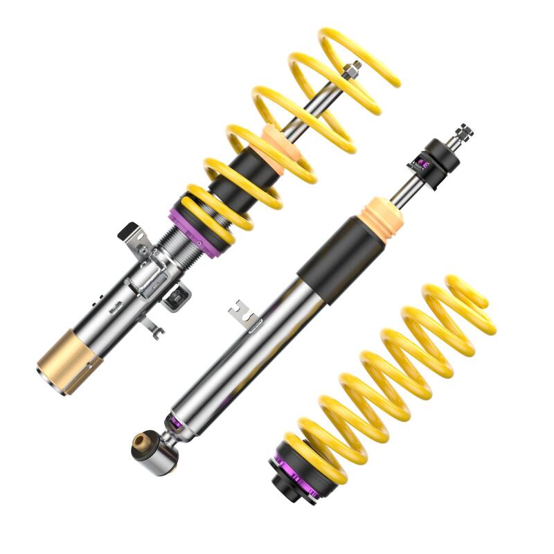 BMW 5 Series Coilover Suspension Kit - Front + Rear - KW - V3 Leveling, Independent Rebound & Compression (for Electronic Dampers) - `17-`27