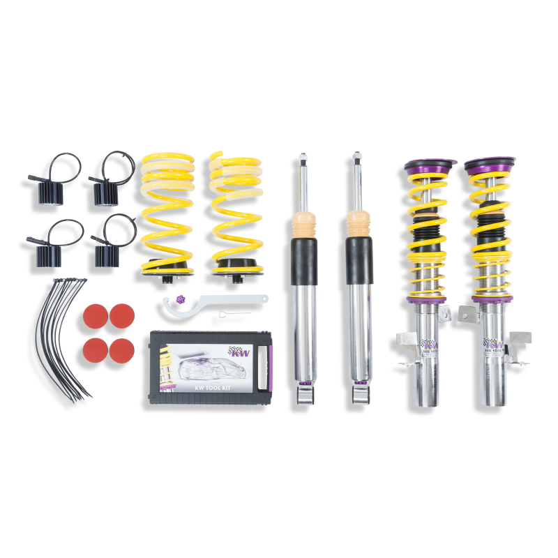 Ford Focus Coilover Suspension Kit - KW - V3, Adjustable, Inox-Line - `16-`18 Ford Focus Coilover Suspension Kit - KW - V3, Adjustable, Inox-Line - `16-`18