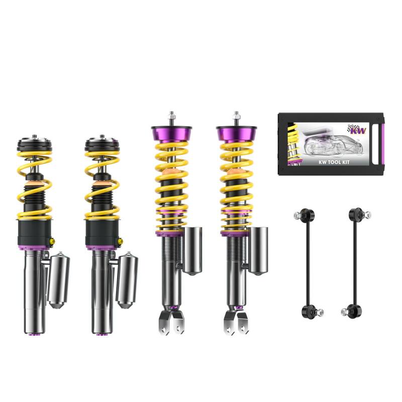 Porsche 911 Turbo Suspension Lift Kit - Front - KW - V3 Coilovers + HLS2 Hydraulic Lift System - `07-`13