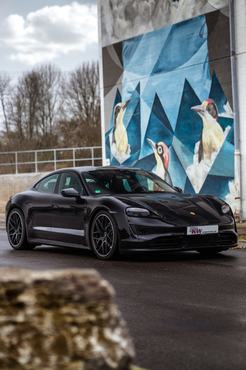 Porsche Taycan Coilover Suspension Kit - KW - V4, Adjustable - `21-`27