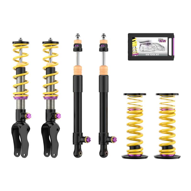 Porsche Taycan Coilover Suspension Kit - KW - V4, Adjustable - `21-`27