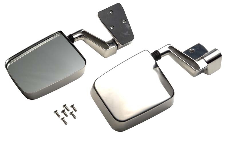 Jeep Wrangler Door Mirror - Kentrol - Polished Silver - `88-`06