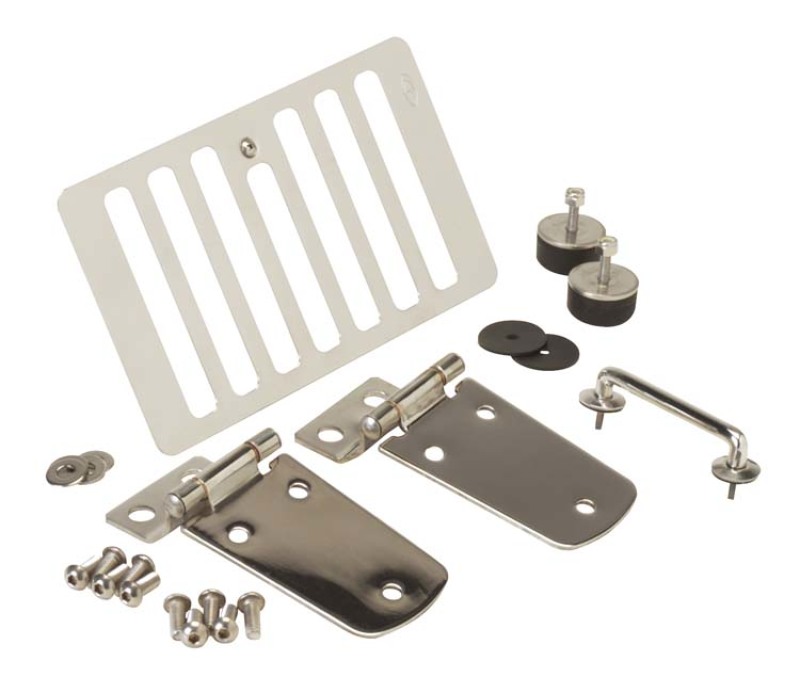 Jeep Wrangler Hood Kit - Kentrol - Without Hood Catch - Polished Silver - `98-`06