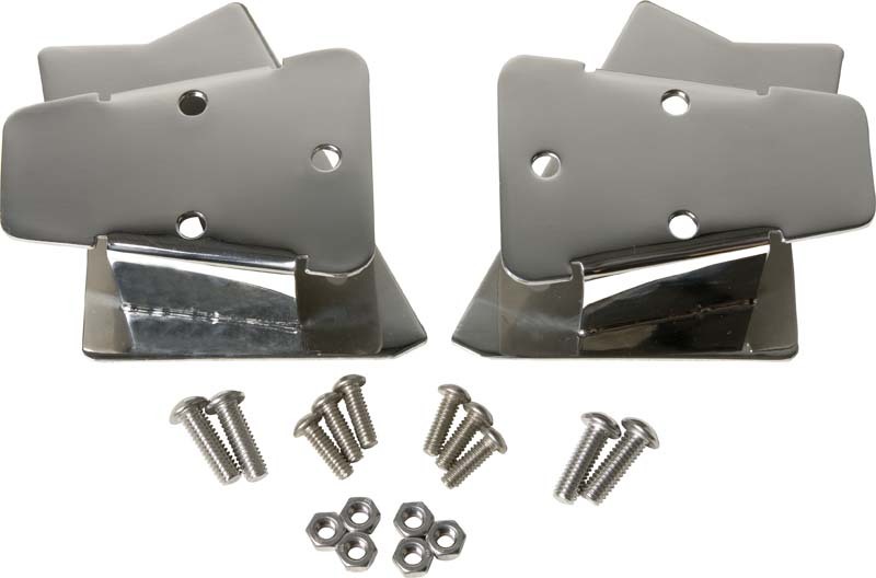 Jeep Wrangler Mirror Relocation Bracket Pair - Kentrol - Polished Silver - `03-`06