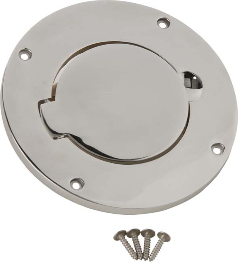 Jeep Wrangler Gas Cap Covers - Kentrol - Billet Style - Polished Silver - `97-`06