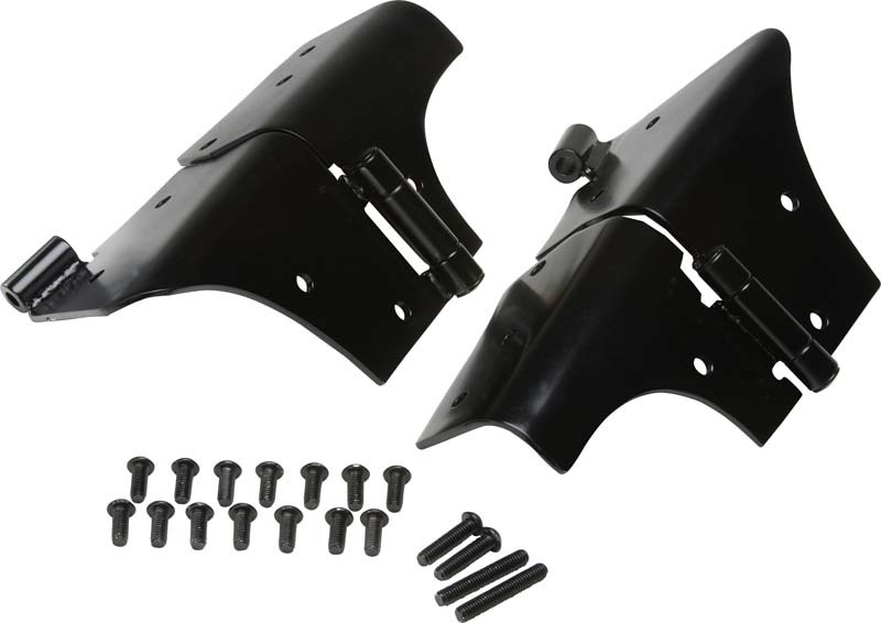 Jeep Wrangler Windshield Hinge Pair - Kentrol - Powdercoat Black - `97-`06