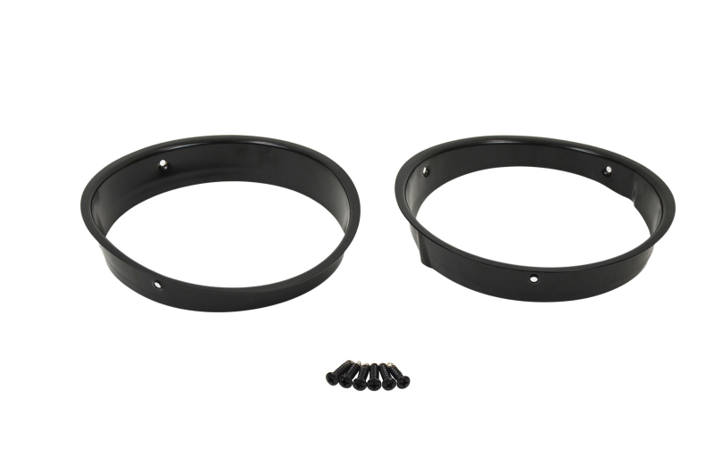 Jeep Wrangler Headlight Bezels - Kentrol - Powdercoat - Black - `97-`06