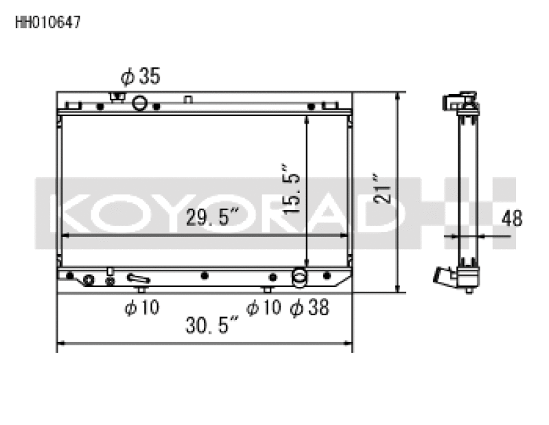 Lexus GS300 Racing Radiator - Koyo - All Aluminum - `97-`05