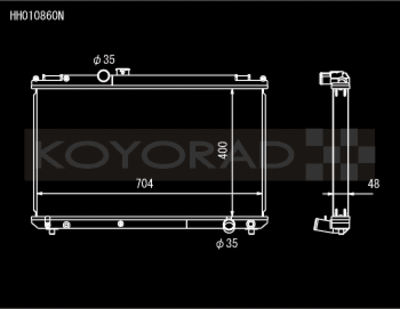 Toyota Chaser Radiator - Koyo - Racing All Aluminum - `96-`00