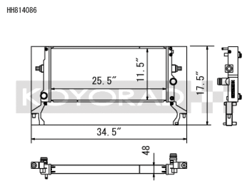 Hyundai Elantra N Racing Radiator - Koyo - All Aluminum - `22-`26